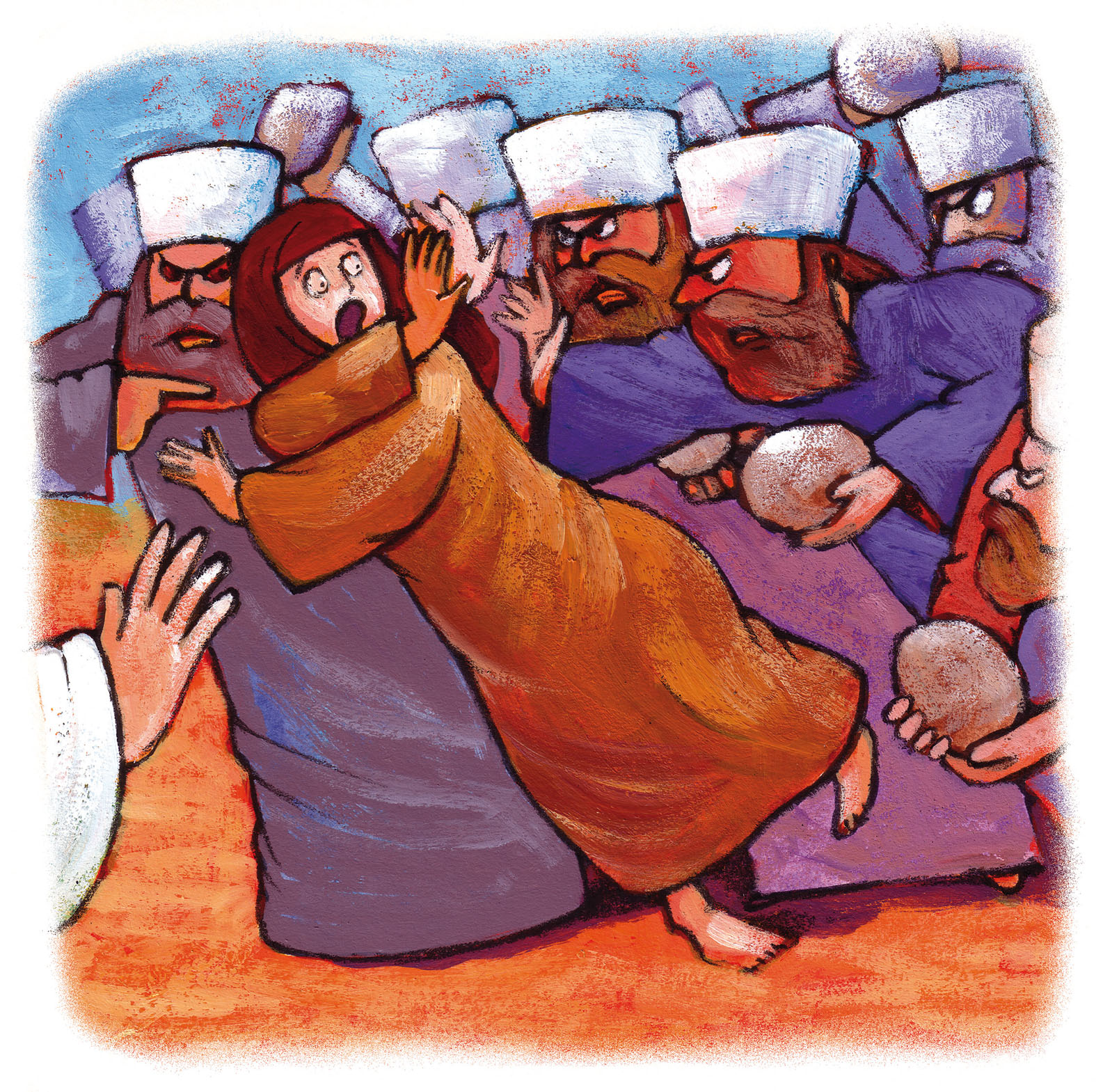 Mosterdzaadjes – Jezus tekent in het zand
